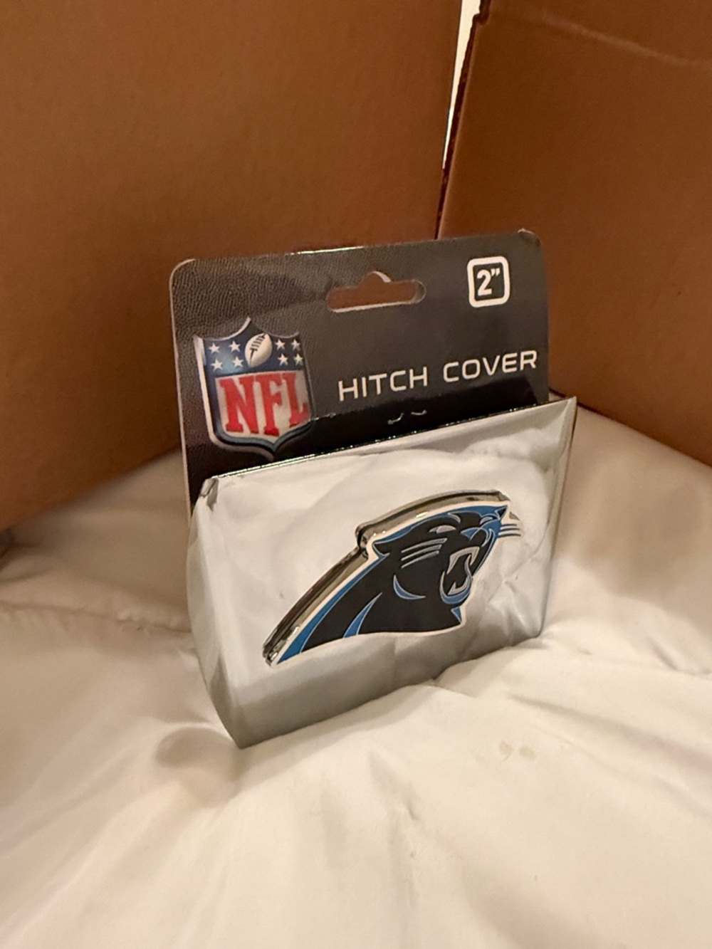 NFL Carolina Panthers Hitch Cover - Silver, Black & Blue